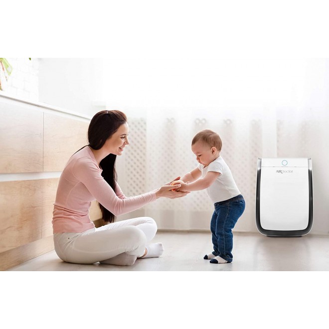 4-in-1 Air Purifier for Home and Large Rooms with UltraHEPA, Carbon & VOC Filters - Air Quality Sensor Automatically Adjusts Filtration! Captures Particles 100x Smaller Than Ordinary HEPA