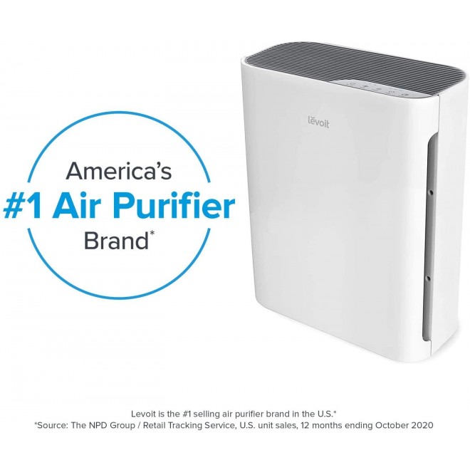 Air Purifier for Home Large Room, H13 True HEPA Filter Cleaner with Washable Filter for Allergies and Pets, Smokers, Mold, Pollen, Dust, Quiet Odor Eliminators for Bedroom, Vital 100 (White)