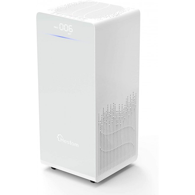 Hepa Air Purifier for Home Large Room Bedroom, H13 True Hepa Air Filter,1500 Sq Ft Coverage, Perfect for Pets,Smoke, Low Noise, Auto Mode, 3 Fans Setting, Negative Ion, White